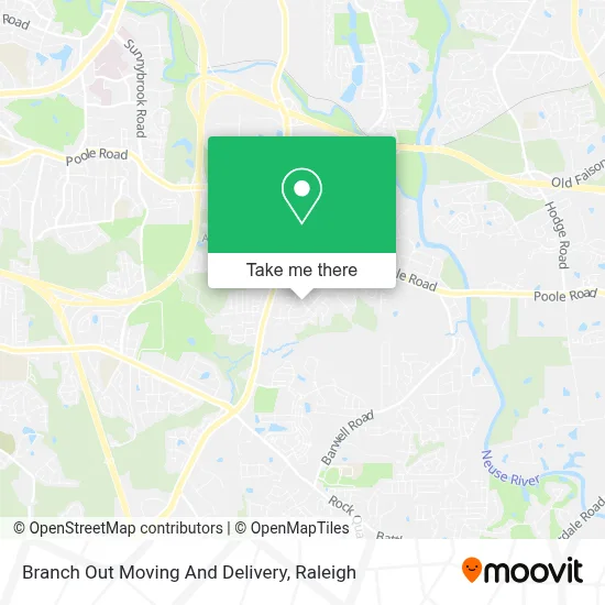Branch Out Moving And Delivery map