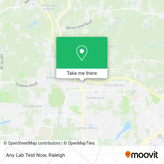 Any Lab Test Now map