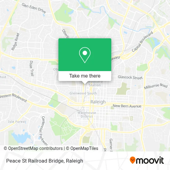 Peace St  Railroad Bridge map