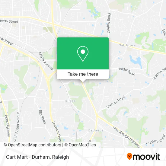 Cart Mart - Durham map