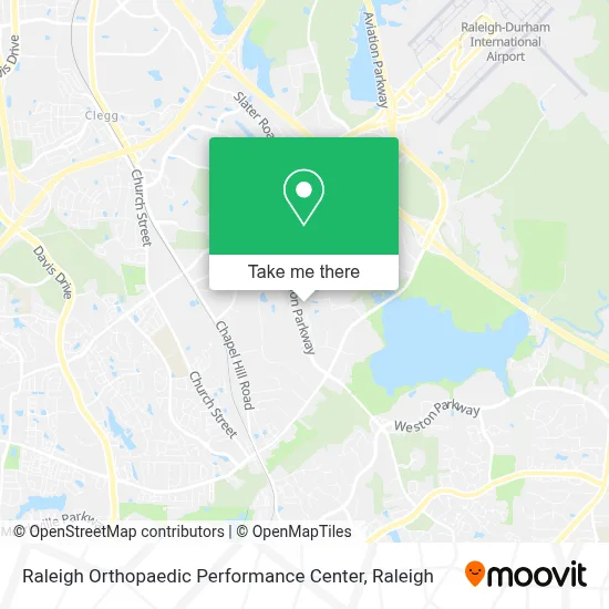 Raleigh Orthopaedic Performance Center map