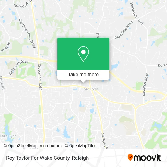 Roy Taylor For Wake County map