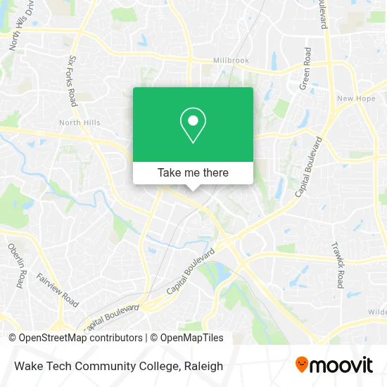 Wake Tech Community College map