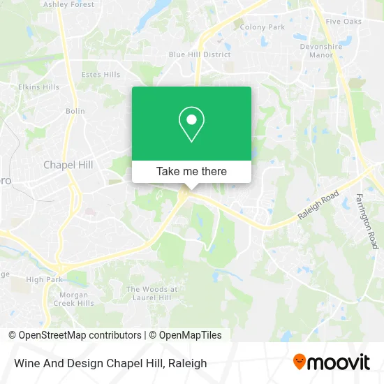 Wine And Design Chapel Hill map