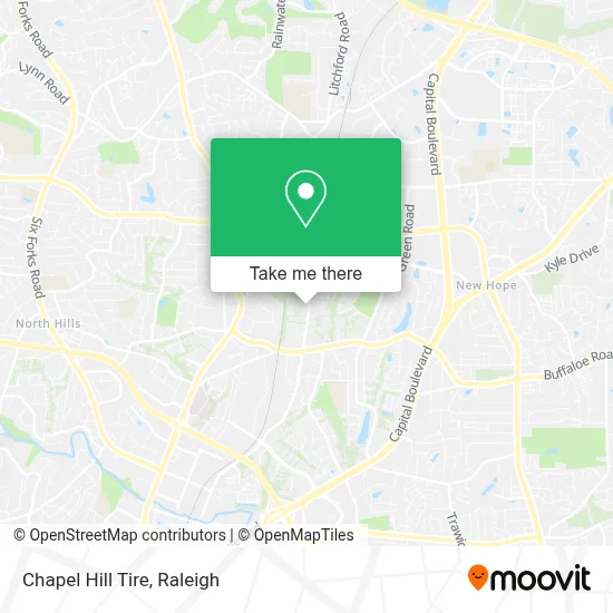 Chapel Hill Tire map