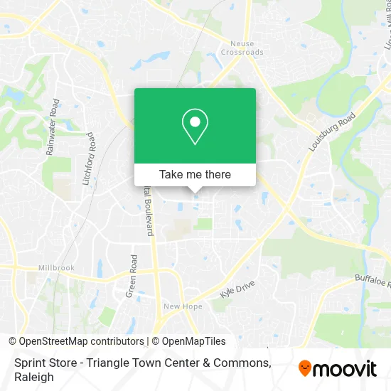 Sprint Store - Triangle Town Center & Commons map