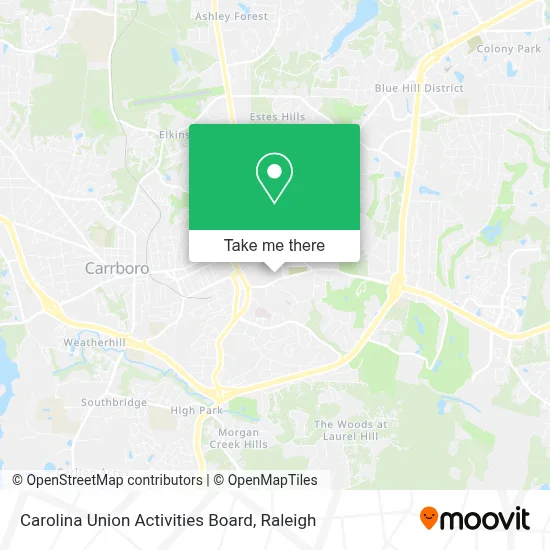 Carolina Union Activities Board map