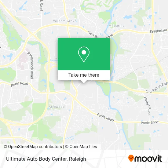 Ultimate Auto Body Center map