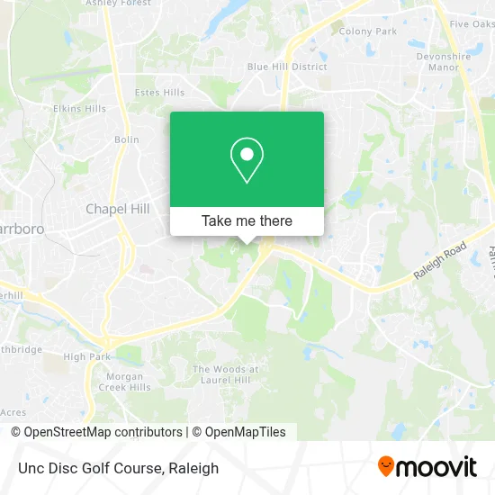 Unc Disc Golf Course map