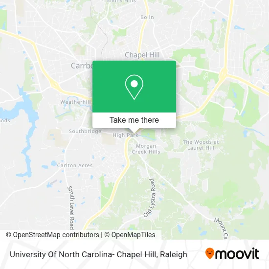 University Of North Carolina- Chapel Hill map