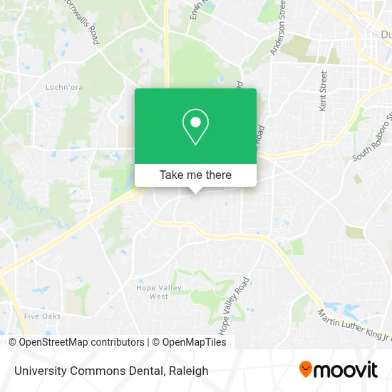 University Commons Dental map