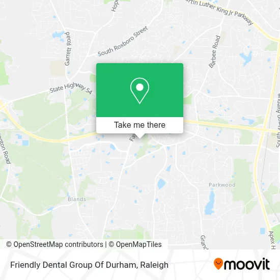 Friendly Dental Group Of Durham map