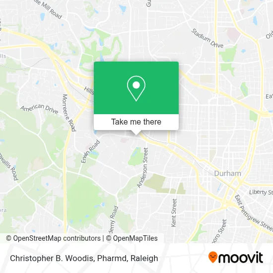 Christopher B. Woodis, Pharmd map