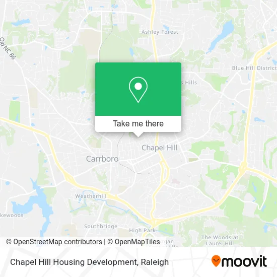 Chapel Hill Housing Development map
