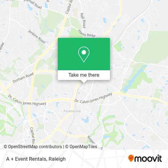 Mapa de A + Event Rentals