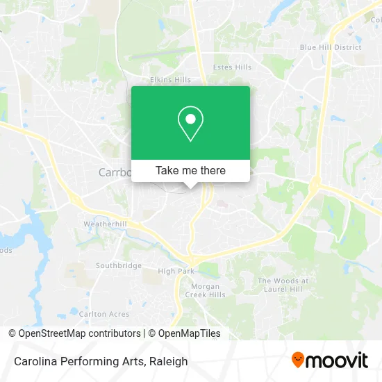 Carolina Performing Arts map