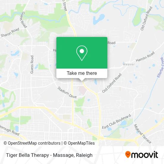 Tiger Bella Therapy - Massage map