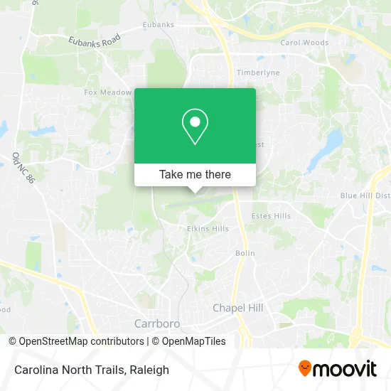 Carolina North Trails map