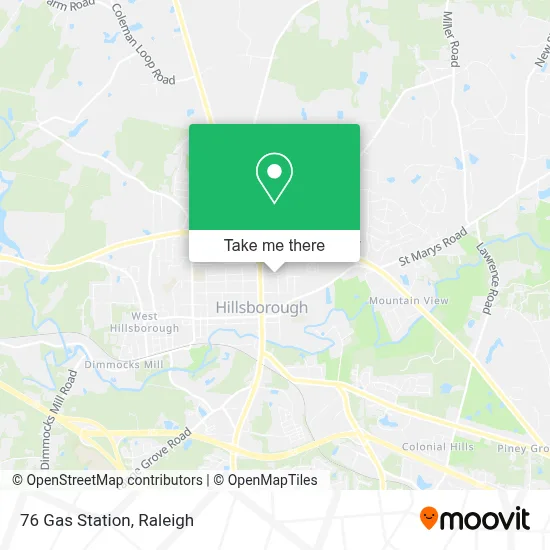 76 Gas Station map