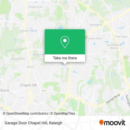 Garage Door Chapel Hill map