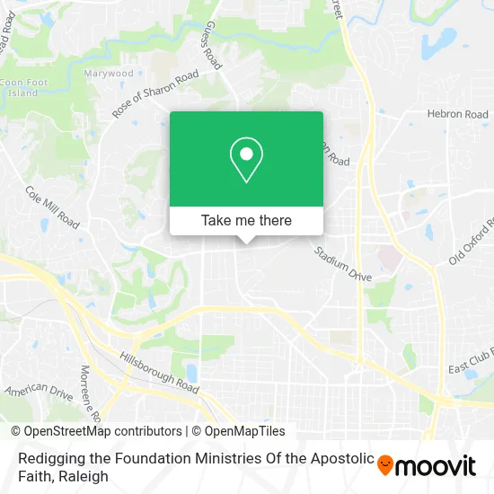 Redigging the Foundation Ministries Of the Apostolic Faith map