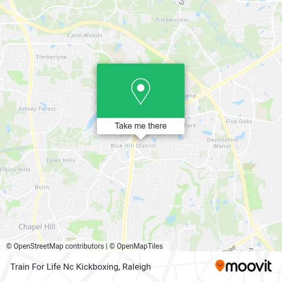 Train For Life Nc Kickboxing map