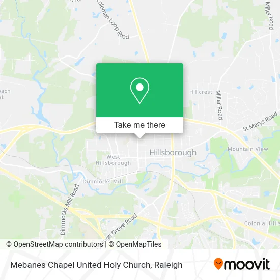 Mebanes Chapel United Holy Church map