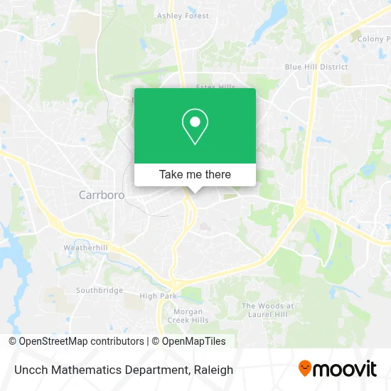 Uncch Mathematics Department map