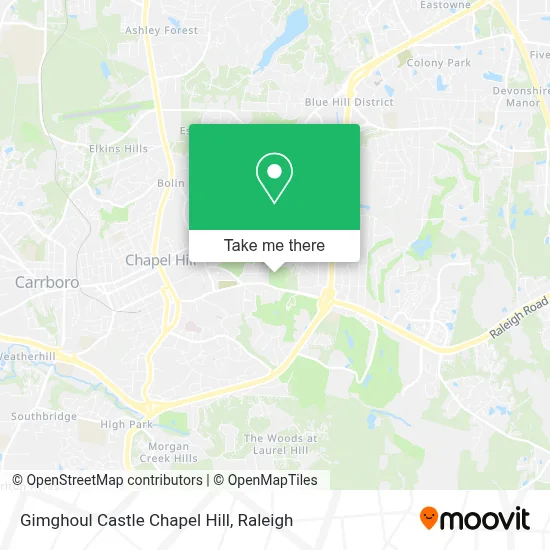 Gimghoul Castle Chapel Hill map