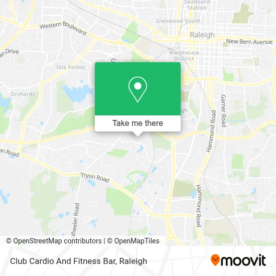 Club Cardio And Fitness Bar map