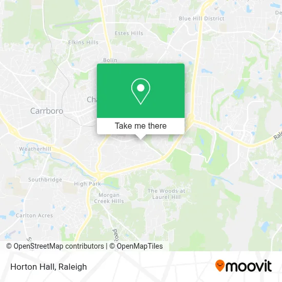 Horton Hall map