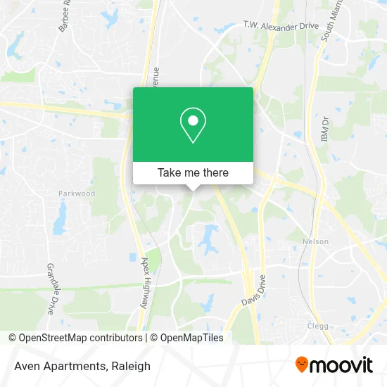Aven Apartments map