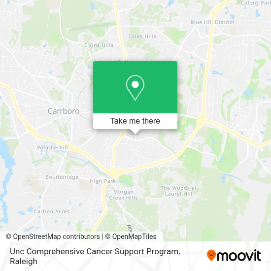 Unc Comprehensive Cancer Support Program map
