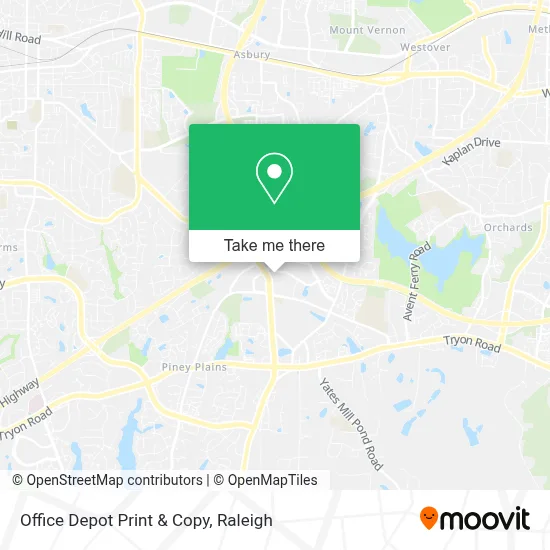 Office Depot Print & Copy map