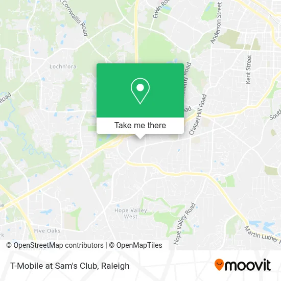 T-Mobile at Sam's Club map