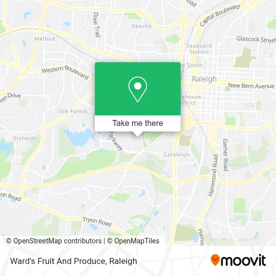 Ward's Fruit And Produce map
