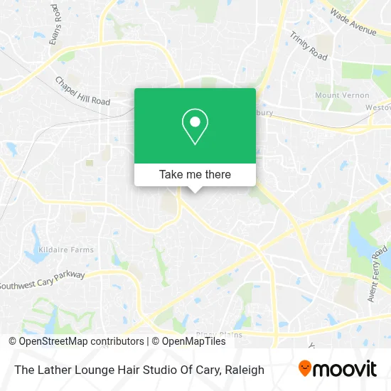 The Lather Lounge Hair Studio Of Cary map