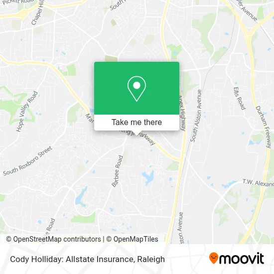 Cody Holliday: Allstate Insurance map