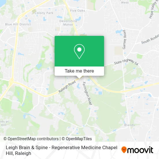 Leigh Brain & Spine - Regenerative Medicine Chapel Hill map