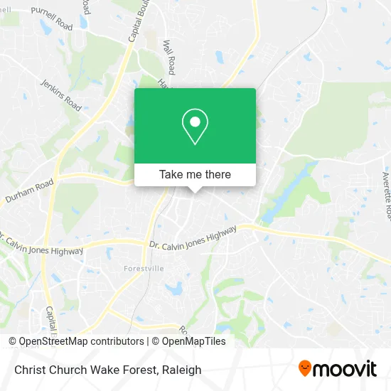 Christ Church Wake Forest map