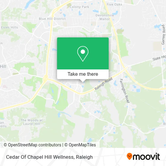 Cedar Of Chapel Hill Wellness map