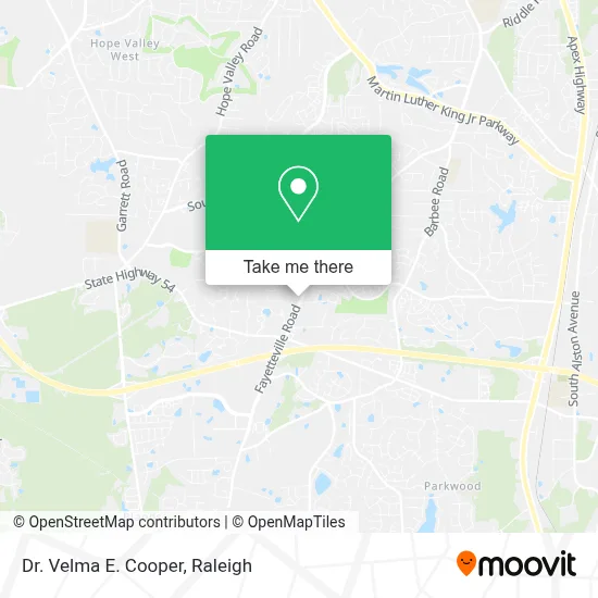 Dr. Velma E. Cooper map
