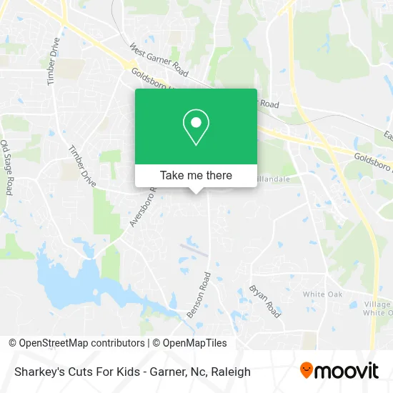 Sharkey's Cuts For Kids - Garner, Nc map