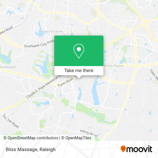 Bliss Massage map