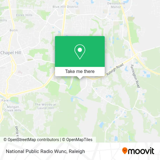 National Public Radio Wunc map