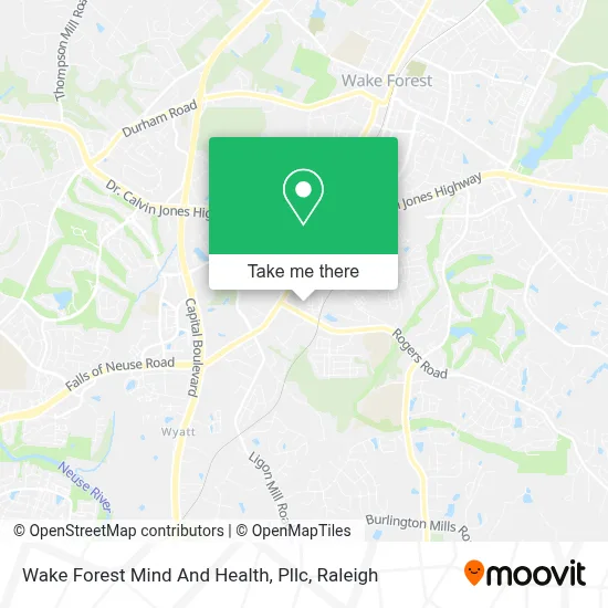 Wake Forest Mind And Health, Pllc map