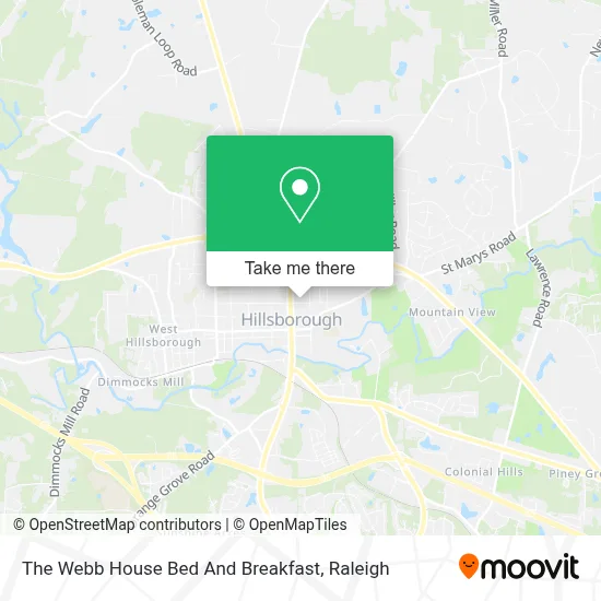 The Webb House Bed And Breakfast map