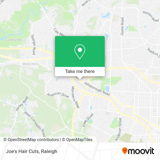 Joe's Hair Cuts map