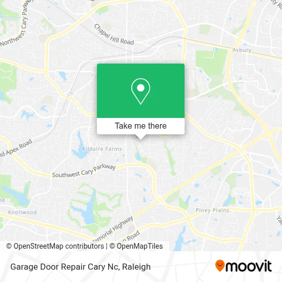 Garage Door Repair Cary Nc map