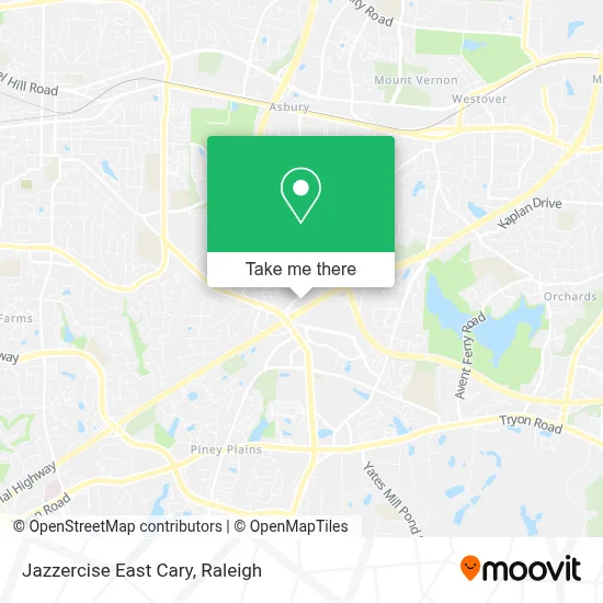 Jazzercise East Cary map